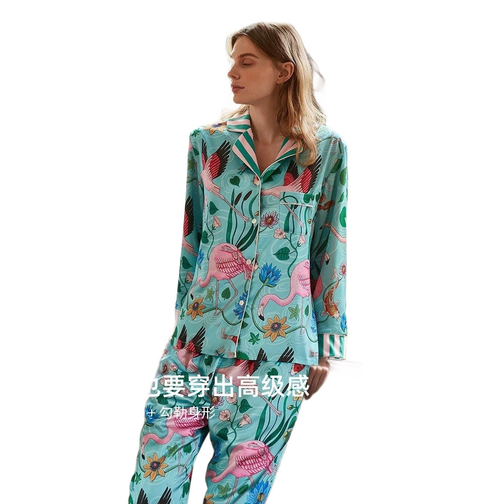 INS tasarım kadınlar için buz ipek pijama