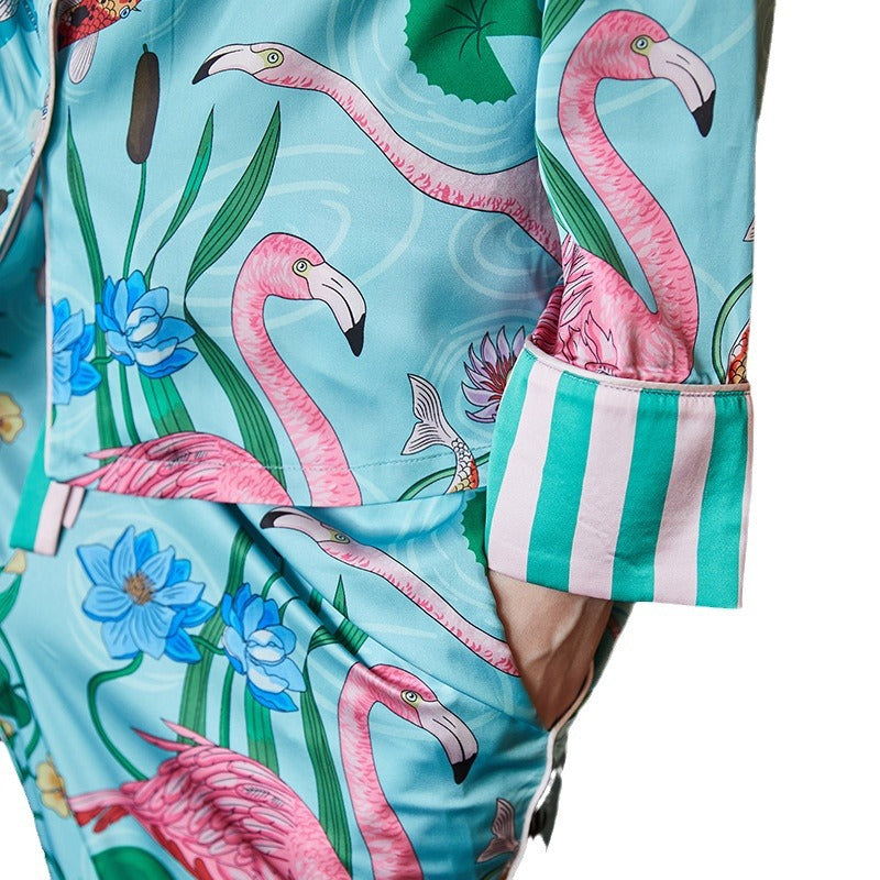 INS tasarım kadınlar için buz ipek pijama