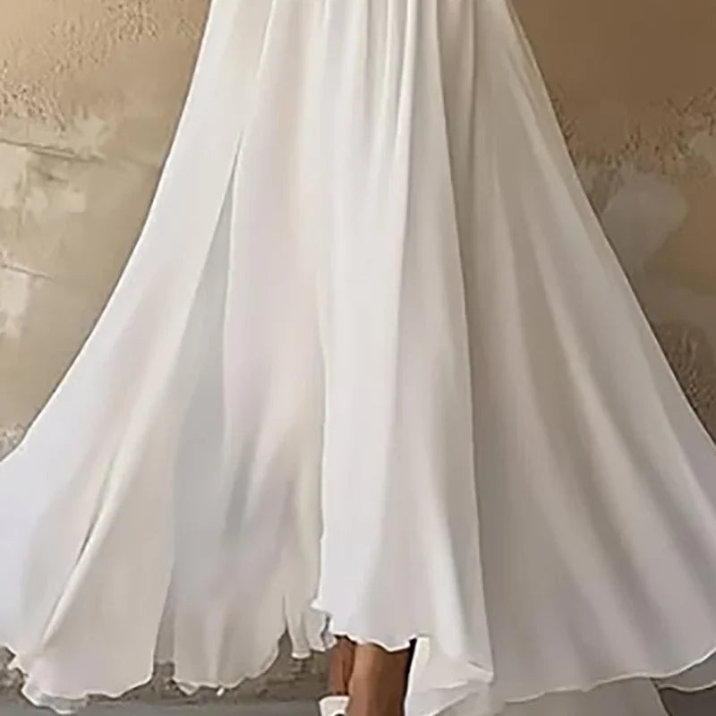 Kadın Bohem Vintage Uzun Kollu Maxi Davet Elbisesi