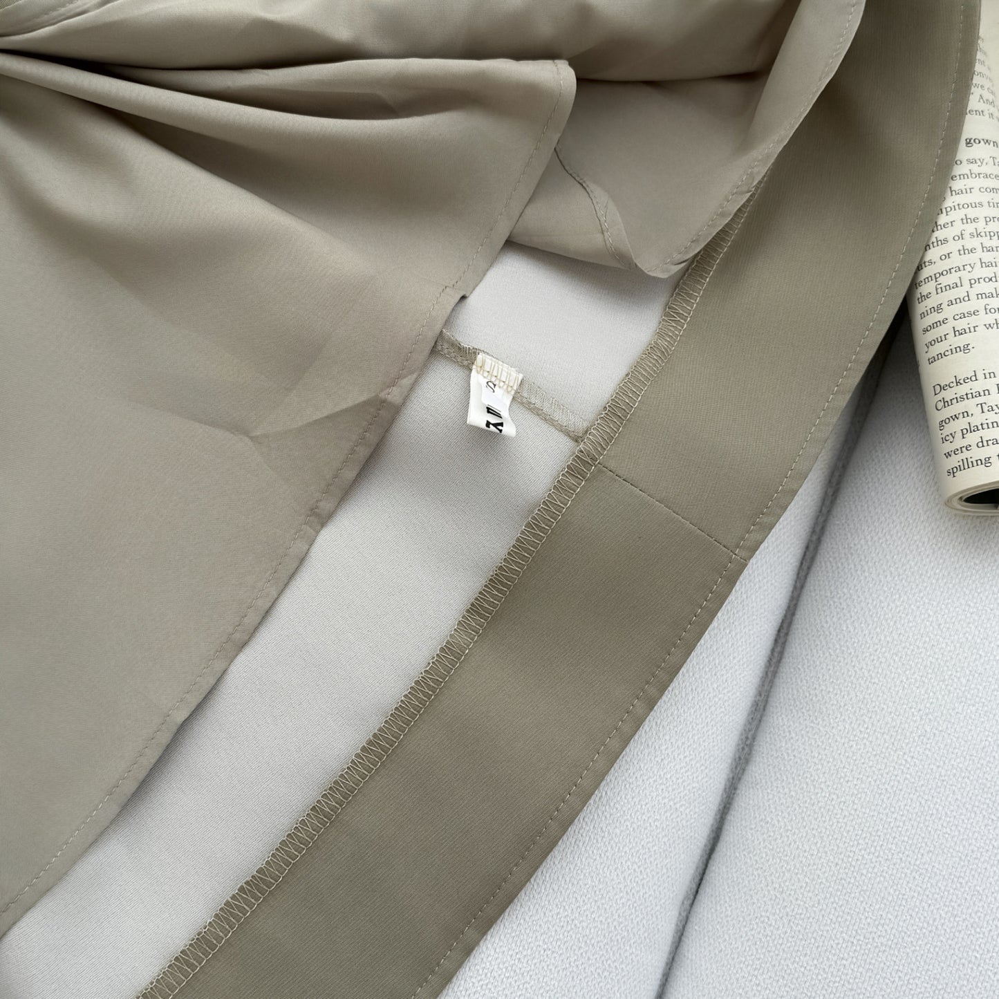 Korean Style Khaki Strappy Mini Dress - Summer A-Line Dress