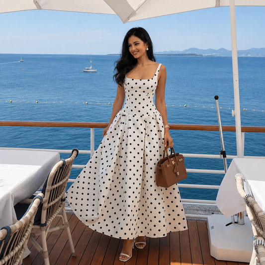 Kadın Tatil Kolsuz Maxi Elbise