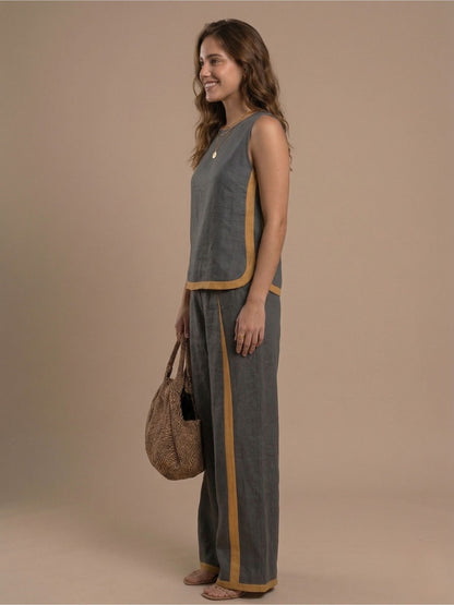 Linen Comfort: Two-Piece Linen and Cotton Set
