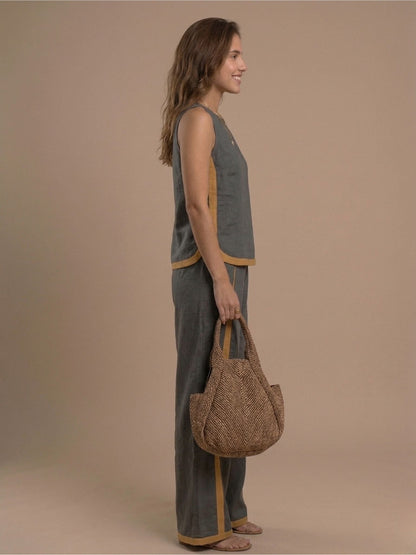 Linen Comfort: Two-Piece Linen and Cotton Set