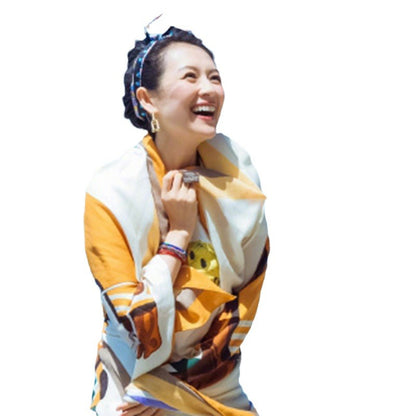 Eşi Zhang Ziyi için romantik seyahat eşarbı, çok yönlü güneş koruma şalı, yaz seyahati plaj ipek eşarbı