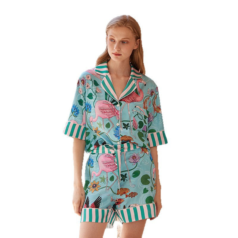 INS tasarım kadınlar için buz ipek pijama