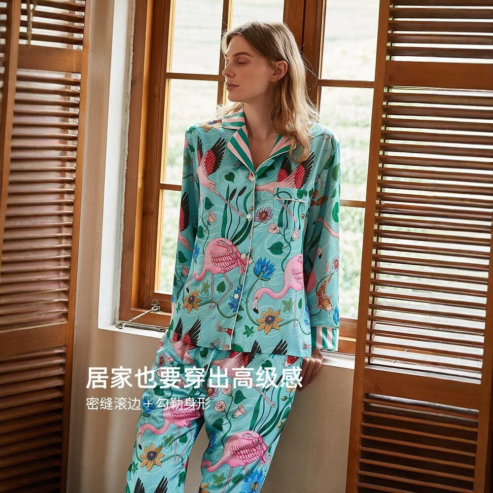 INS tasarım kadınlar için buz ipek pijama