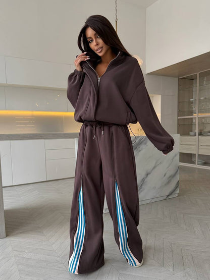 Kapüşonlu Oversize Sweatshirt ve Bol Paça Eşofman Takımı