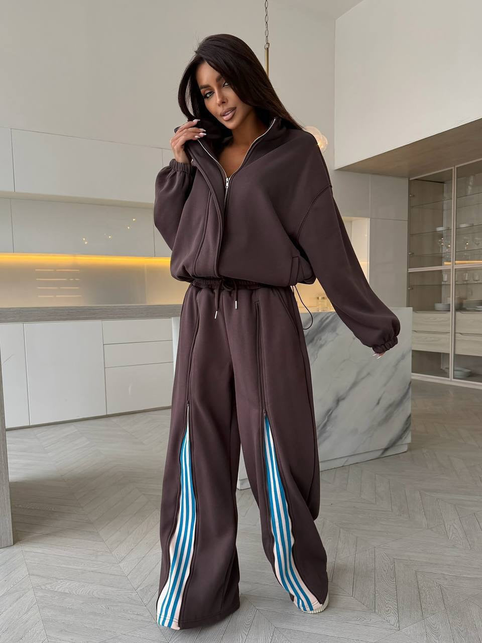 Kapüşonlu Oversize Sweatshirt ve Bol Paça Eşofman Takımı