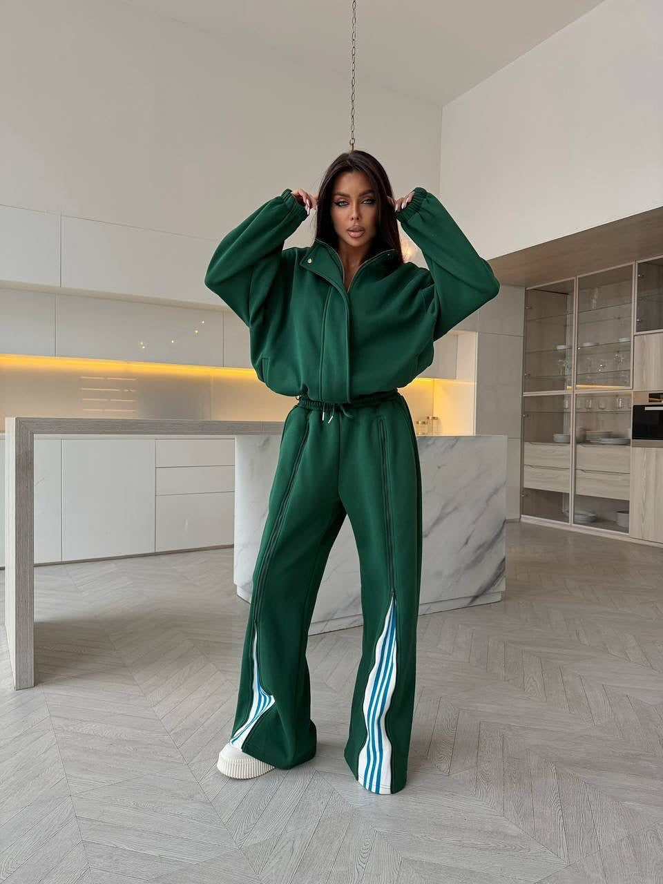 Kapüşonlu Oversize Sweatshirt ve Bol Paça Eşofman Takımı