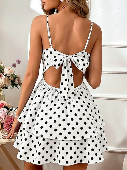 Vintage Puantiye Şıklığı ve Romantik Mini Elbise