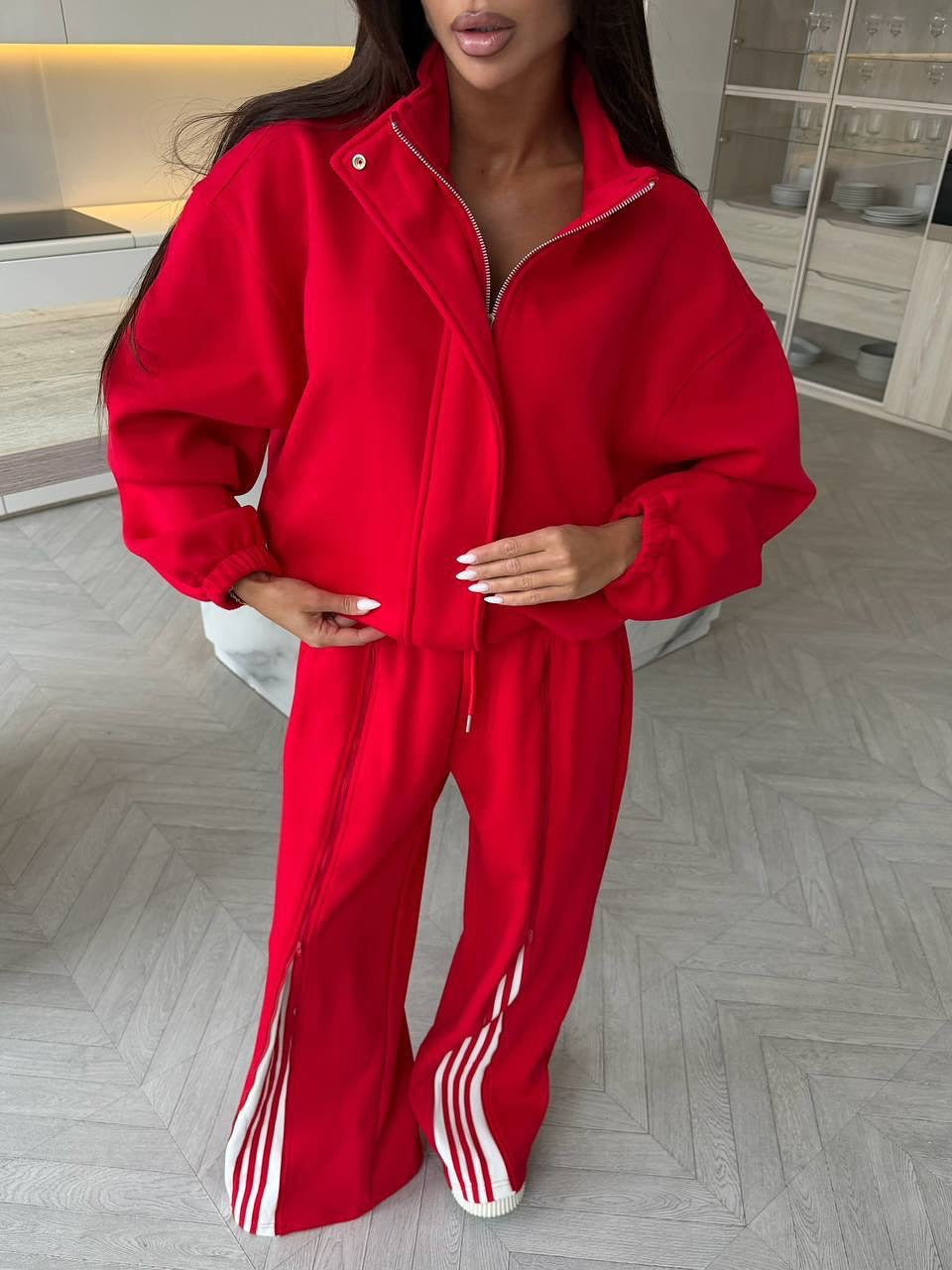 Kapüşonlu Oversize Sweatshirt ve Bol Paça Eşofman Takımı