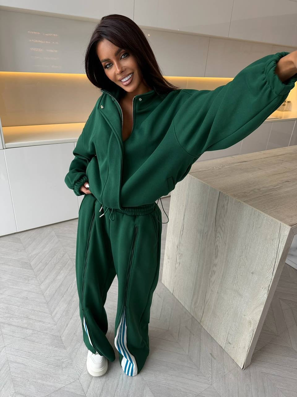 Kapüşonlu Oversize Sweatshirt ve Bol Paça Eşofman Takımı