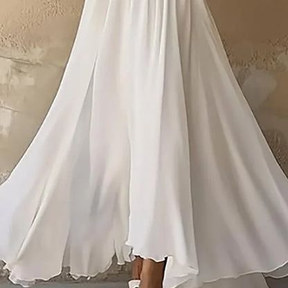 Kadın Bohem Vintage Uzun Kollu Maxi Davet Elbisesi
