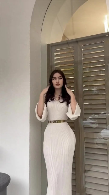 Kadın Davet Tığ işi örgü Çizgili Dar Kesim Kazak