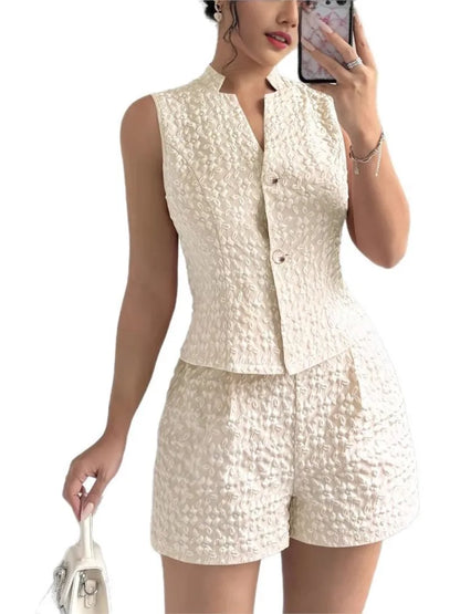 Kadın Kolsuz Şortlu İkili Takım
