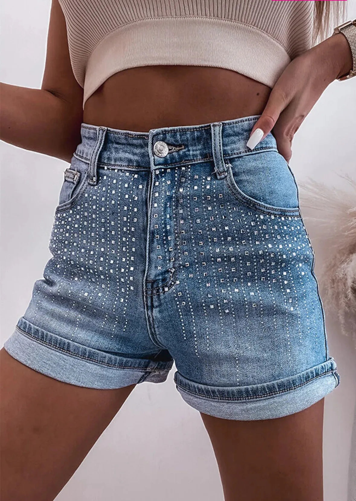 Kadın Denim Yüksek Bel Vücuda Oturan Vintage Günlük Pantolon
