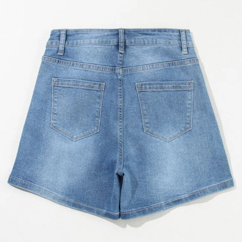 Kadın Denim Yüksek Bel Vücuda Oturan Vintage Günlük Pantolon