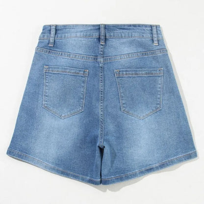 Kadın Denim Yüksek Bel Vücuda Oturan Vintage Günlük Pantolon