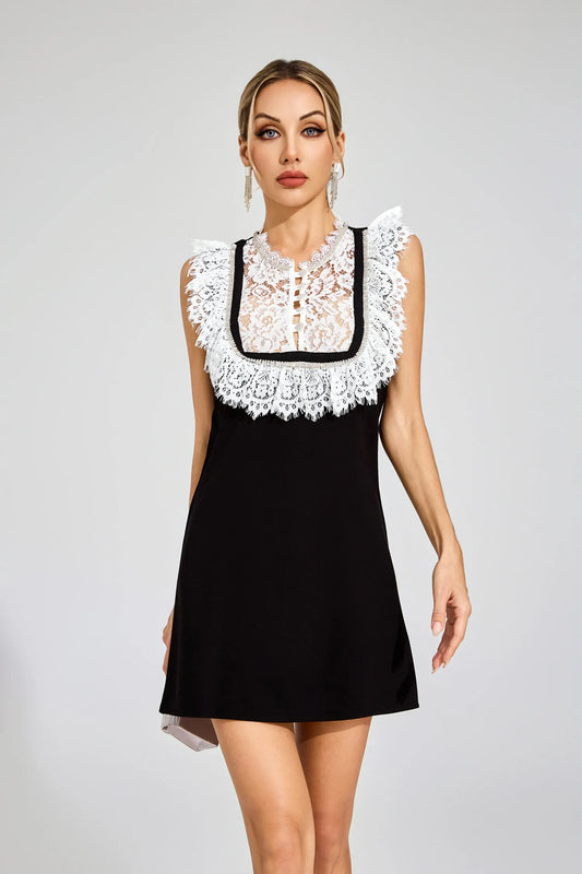 Rebecca Black Lace Mini Dress